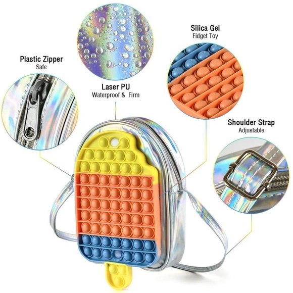 New Pop It Fidget Purse Popsicle Shoulder Bag Sensory Fidget Toy​ - Picture 3 of 6